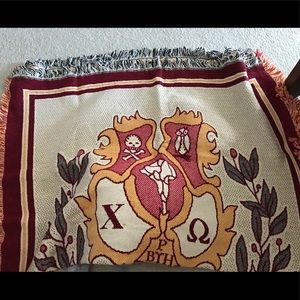 Chi omega blanket throw